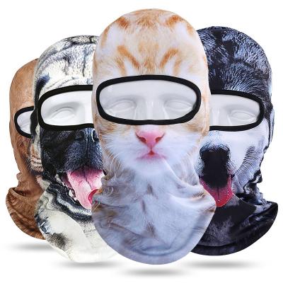 China Customized Cute Animal Balaclava Windproof 3D Printing For Motorcycle Summer Breathable Ice Silk Full Face Cover Ski Scarf Bicycle for sale