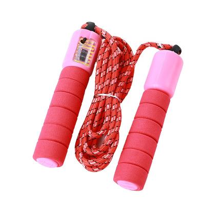 China With Count Adjustable Cotton Electronic Counter Jump Rope For Adults Exercise Fitness Training Tool Sports With Counter Jump Rope for sale