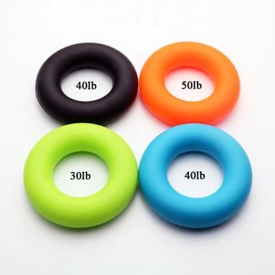 China 70mm Eco-friendly Fitness 30-50lb Grip Ring Fingers Grip Device Silicon Portable Colorful O-shaped Grip Ring for sale