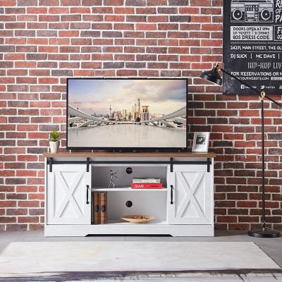 China Wesome TV Wooden Stand (Other) Industrial Style Adjustable With Sliding Door for sale