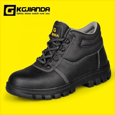 China Anti Sting Shoes S3 Professional Anti Static Leather Boots Safety Toe Workshop Rubber Steel Boots For Men for sale