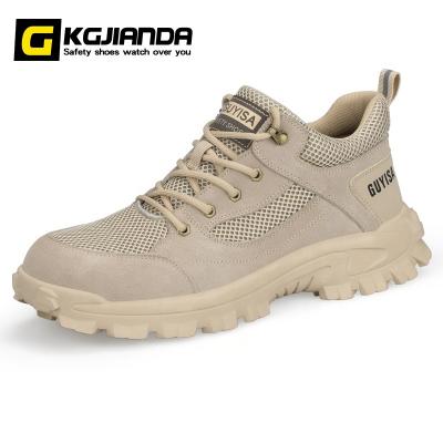 China Quick delivery anti puncture safety shoes KGJIANDA anti scald soft suede anti puncture steel toe safety shoes for sale