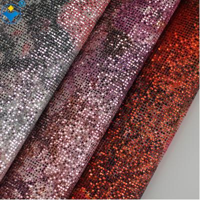 China Anti-rust Glitter Wholesale Fabric PU Synthetic Leather For Making Shoes for sale