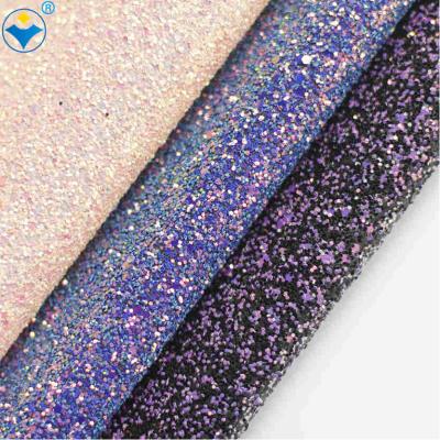 China Mesh Glitter China Manufacturer Faux PU Glitter Fabric Leather for sale