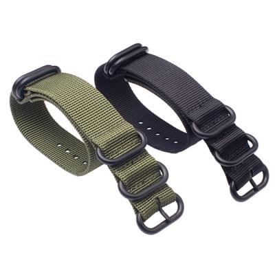 China NATO ZULU Watch Straps 22MM Durable Solid Solid Military Green Watch Bands for sale