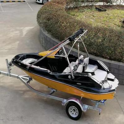 China 16ft fiberglass leisure frp hull outboard motor prviate boat for family for sale