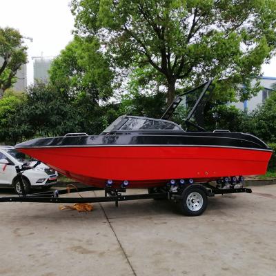 China Jiujiang Removal Boating Co Ltd Fiberglass 19ft Fiber Motorboat for sale