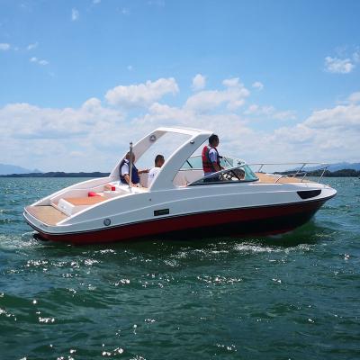 China 7.3m Small Small Fiberglass Durable Boat Fishing Boat Luxury Passenger Yacht for sale