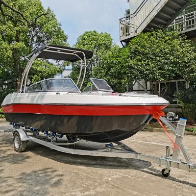 China Hot factory direct sale 22ft fiberglass sports boats motorboat speed boat for business/selling/personal leisure for sale