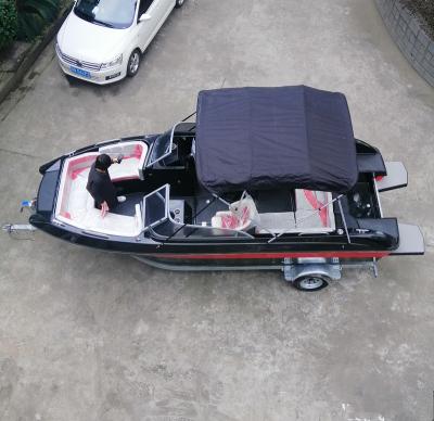 China Fiberglass CE Approved Standard Accessories Features 19 Ft 6 Person Sport Boat Business Boat Passenger Boat for sale