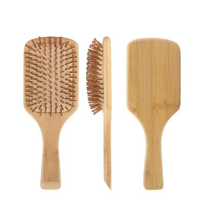 China Factory Price Professional Bamboo Hair Brush Paddle Scalp Massage Air Cushion Brush High Quality Professional Bamboo Hair Brush for sale