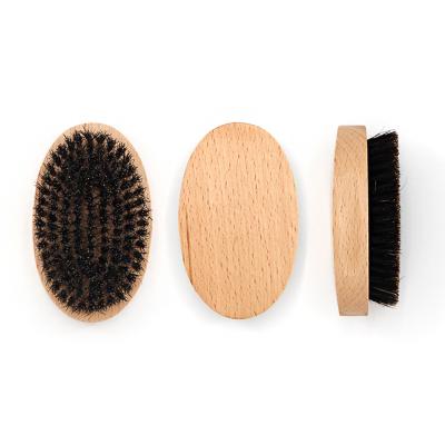 China Factory Supply New Arrival Private Label Packing Boar Bristle 360 ​​Professional Nondisposable Soft Wave Curved Beard Brush for sale