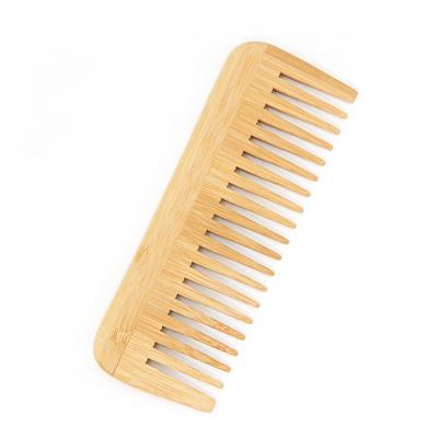 China Home Logo Wide Tooth Bamboo Comb Popular Green Natural Custom Bamboo for sale