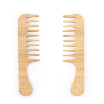 China Salon Popular Custom Logo Wide Tooth Comb With Handle For Scalp Massage for sale