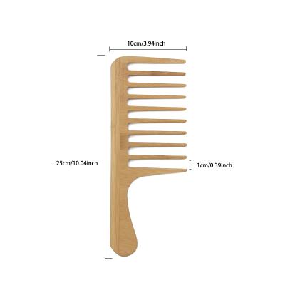 China Home Hairdressers Wholesale Wide-Toothed Bamboo Combs With Custom Printed Combs for sale