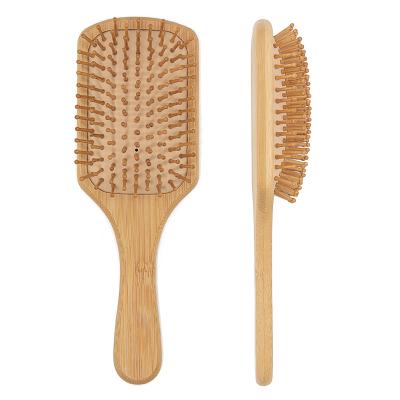 China Eco-Friendly Dropshipping Paddle Cushion Professional Brush Square Dropshipping Bamboo Hair Brush for sale