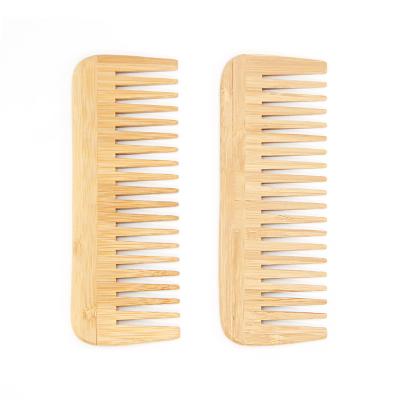 China Dropshipping Home Detangling Biodegradable Bamboo Tooth Comb Wide Hair Comb Dropshipping Hair Comb for sale