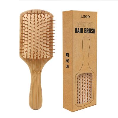 China Wholesale High Quality Cushion Paddle Brush Bamboo Handle Brush Environmental Protection for sale