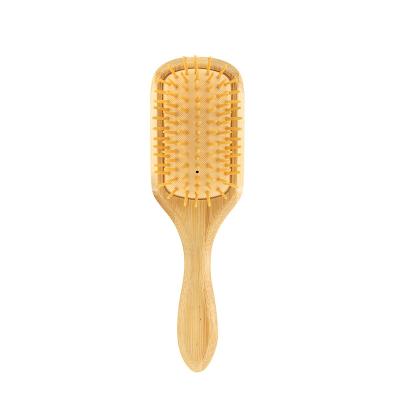 China New Style Wooden Wholesale Paddle Brush Factory Price Scalp Massage Paddle Bamboo Hair Brush for sale