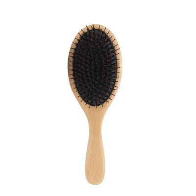 China Environmentally Friendly Bamboo Brush Boar Oval Pad Pad Nylon Brush Paddle for sale