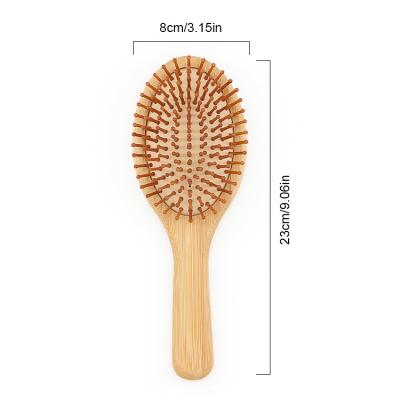 China Hot Selling Natural Environmental Protection Pad Customer Bamboo Oval Paddle Brush For Knotting Paddle Brush for sale