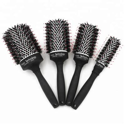 China Round Tube Aluminum Nano Thermal Round Brush For Hair Styling Ceramic Ionic Round Hair Brush for sale