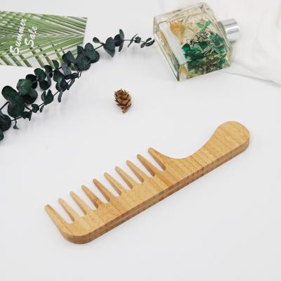 China New Arrival Biodegradable Bamboo Wooden Wide Tooth Hair Comb Low MOQ Home Hair Comb Private Label for sale