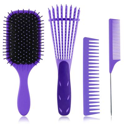 China Hair Brush and Comb Set Hot Selling Hair Care Set Brush Wholesale Wide Tooth Comb Curved and Vented Detangling Hair Set Brush for sale