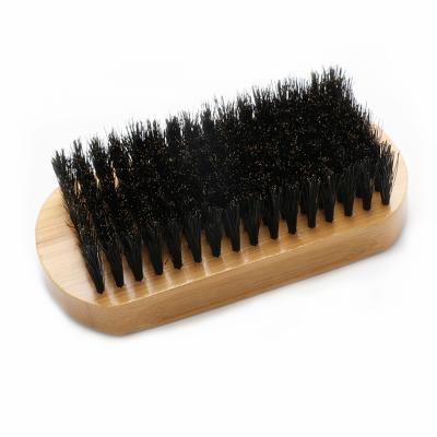 China Eco-Friendly Wood Bristle 360 ​​Curved Male Wave Beard Brush Factory Supply Small Size Boar Wholesale Nondisposable for sale