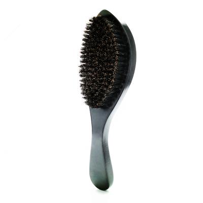 China Factory Wholesale Oval Black Wooden Cheap Price Bristle Wave Brush Boar Wave Brush With Private Label Beard Wave Brush for sale