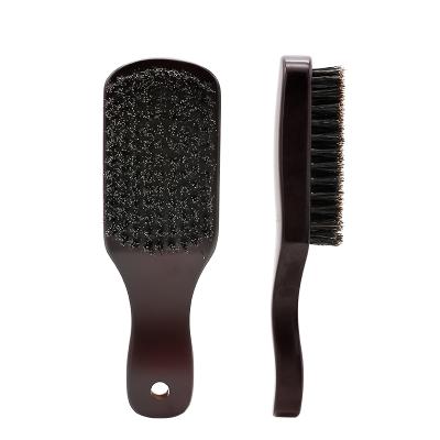 China Professional Hot-selling Wave Brush Amazon Private Label Wave Brush Eco-friendly 100% Wooden Soft Wave Boar Hair Beard Brush for sale