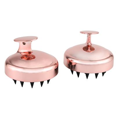 China Head Brush Fashionable Pink Hairbrush Head Brush Silicone Scalp Massager Silicone Scalp Massager Shampoo Black Hair Brush for sale