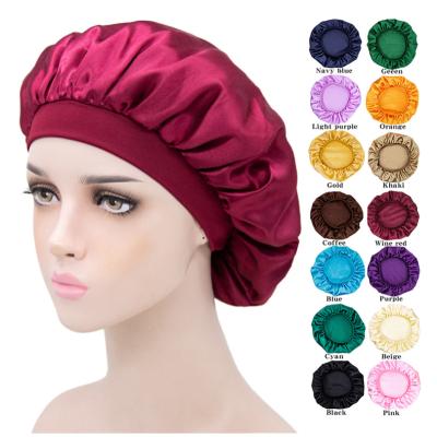 China Professional Silk Durag Head Wrap For Men And Women Breathable Turban Hat With Straps Wide Head Wraps Durags for sale