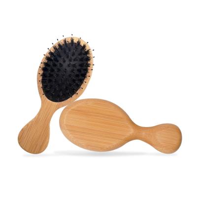 China Professional Hot Sale Cushion Small Hair Brush Customized Logo Air Cushion For Scalp Message Paddle Bamboo Brush for sale