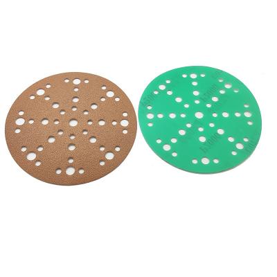 China Abrasive 150mm 49holes hook and loop paper papel de lija sanding disc for car painting for sale