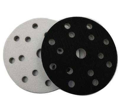 China Bodies 6Inch 150mm 15Hole Soft/Hard Hook And Loop Sponge Foam Interface Disc Holder Pad Accessory For Sander for sale