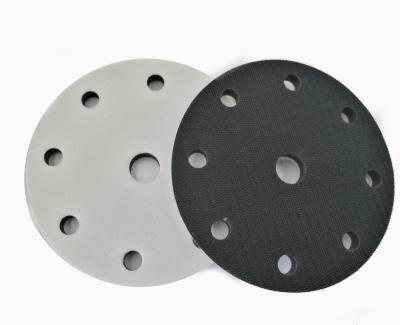 China Excellent for Automotive Industry 6Inch 150MM Round 9hole Foam Interface Discs Sanding Polishing Pad for Car and Wood for sale