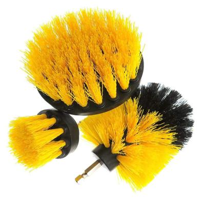 China Viable 3pcs Bathroom Tile Kitchen Cleaning Power Drilling Brush Drilling Tire Detail Electric Cleaning Brush for sale