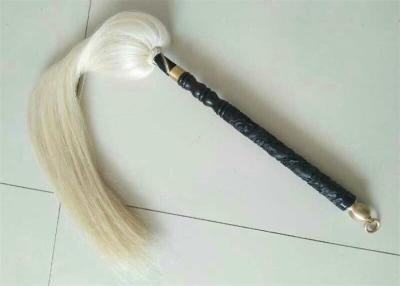 China High - Level Carving Handicraft  Horse Tail Fly Whisk Natural Ebony Wooden Handle for sale