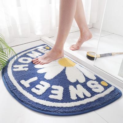 China DAJING Chrysanthemum Flower Washable Bath Mat Cute Kids Bath Mat Shower Mat Rug Colorful for sale