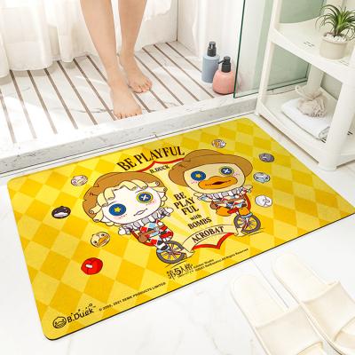 China DAJIANG Floor Mat Washable Bath Mat Quick Test Strong Water Absorbent Bathroom Cover for sale