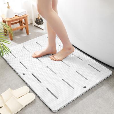 China DAJIANG Eva Foam Bath Mat Non-Slip Floor Mat Bathroom Mat Blue White Gray Door Mat for sale