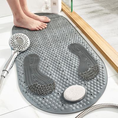 China DAJING Washable Non Slip PVC Floor Mat Shower Tub Mat With Suction Cups For Bathroom for sale