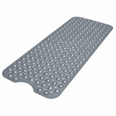 China DAJING Top Non-Slip Sponer With Suction Cups And Drain Holes Bathtub Mats Bathroom Mats Machine Washable Clear Blue for sale