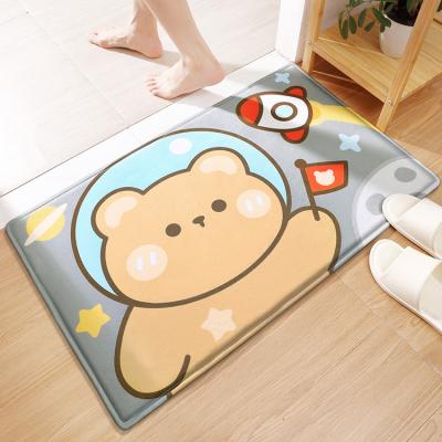 China Washable Bathroom Cartoon Rabbit Velvet Falley Bath Mat DAJIANG Skin-Friendly Non-Slip Easy To Clean for sale