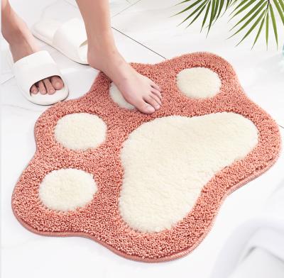 China Funny DAJIANG Anti Slip Footprint Shape Bathroom Mbx Shower Mat Strong Absorbent Non Slip Washable Non Slip for sale