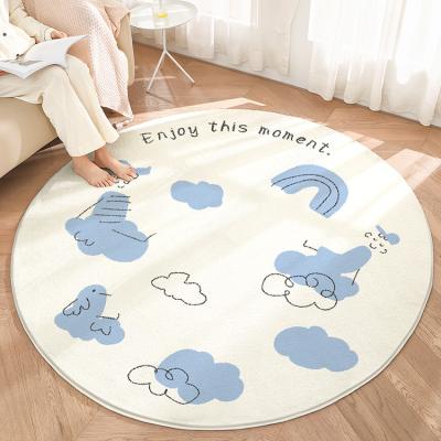 China DAJIANG Factory Price 3Dprinting Luxury Wholesale Carpet Living Room Rug Non-Slip Round Round Crawler for sale