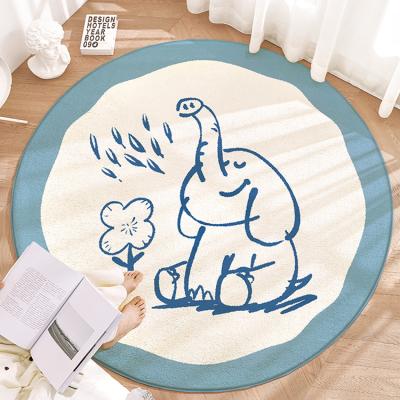 China DAJIANG Factory Price 3Dprinting Luxury Wholesale Carpet Living Room Rug Non-Slip Round Round Crawler for sale