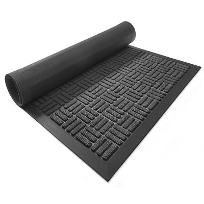 China Stain Resistant Front Door Welcome Mats For Non-Slip Rubber Outdoor Entrance Mat for sale