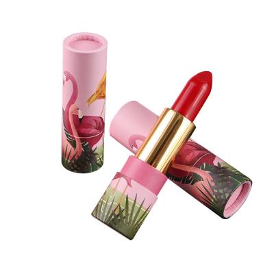 China Recycled materials ready to ship empty lipstick tube coated paper packaging for lip balm lipstick paper tube for sale